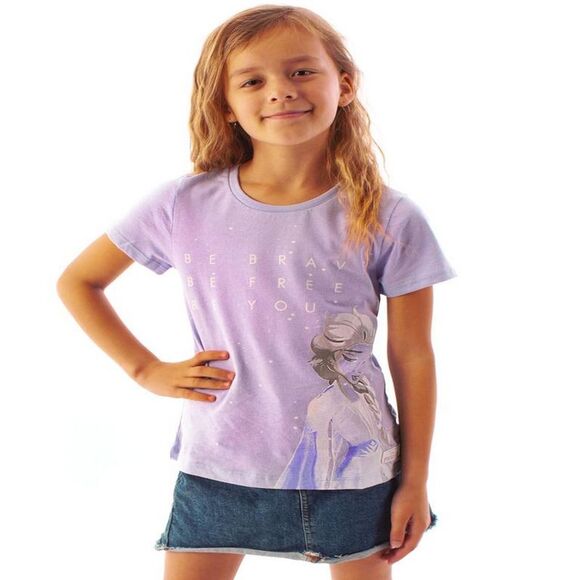 Frozen II Girls Elsa T-Shirt / Lilac - Picture 5 of 6